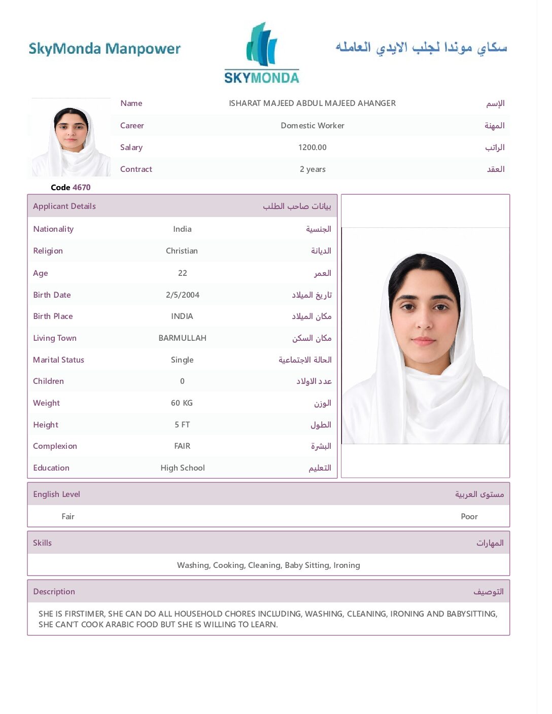 ISHARAT MAJEED 4670
